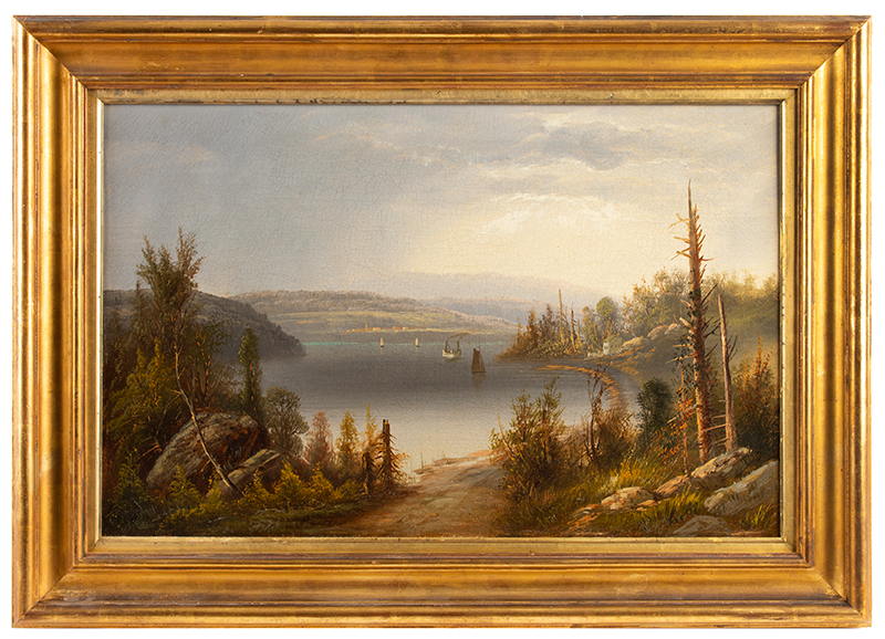 Painting, Lake George, Hudson River Valley School, Image 1