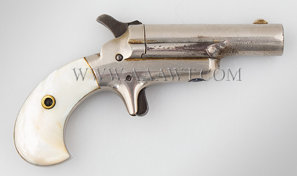 Colt No. 3 Derringer, Nickel Finish, Beautiful Pearl Grips, Outstanding, Image 1