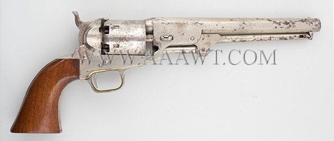 Metropolitan Arms Model 1851 Navy Revolver Civil War Era, Nickeled. Caliber .36, serial number 5200, Image 1