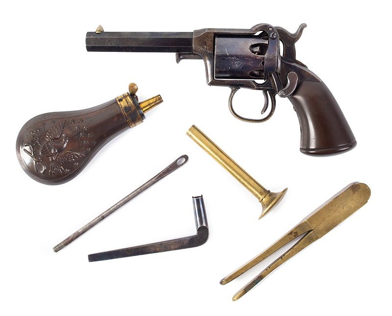 Remington Beals 1st Model Pocket Revolver, Original Factory Box. 3-Inch .31 Caliber Octagon Barrel, 5 Shot Round Cylinder, Serial Number: 176, Image 1