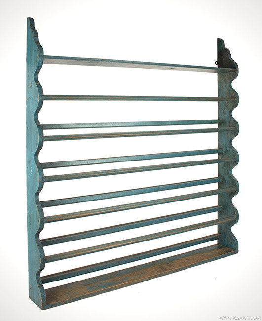 Best Blue Painted Pewter Rack, Great Form and Surface, Image 1