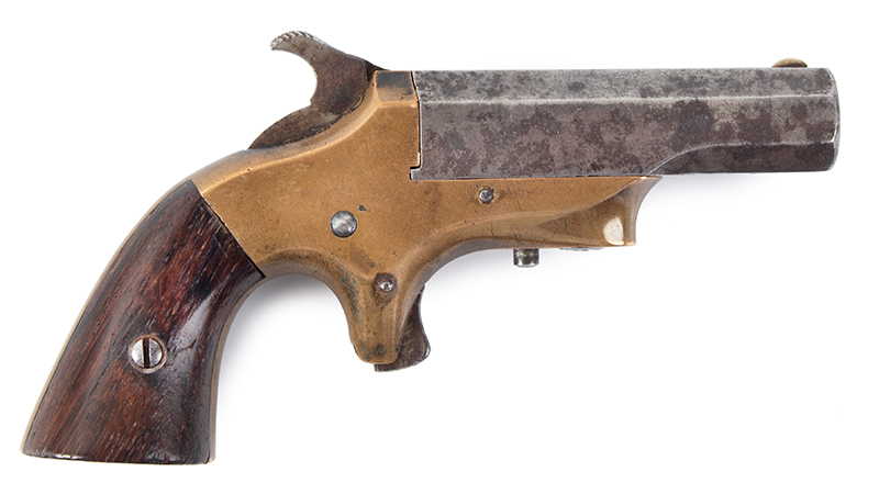 Southerner Derringer by Brown Mfg. Co., Newburyport, MA 1867, right facing