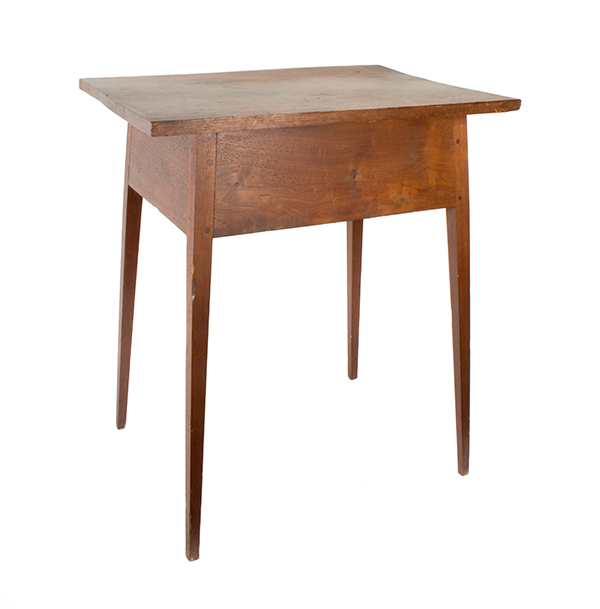 Antique Hepplewhite Tapered and Splayed Leg Table in Original Surface, Circa 1810, angle view 1
