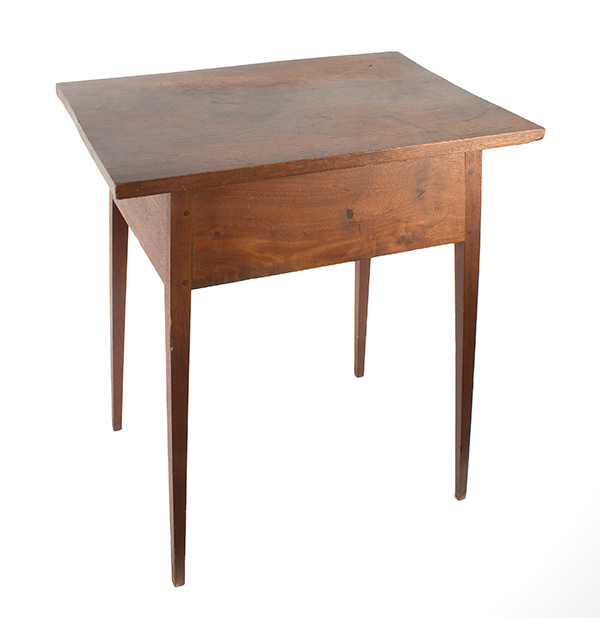 Antique Hepplewhite Tapered and Splayed Leg Table in Original Surface, Circa 1810, angle view 2