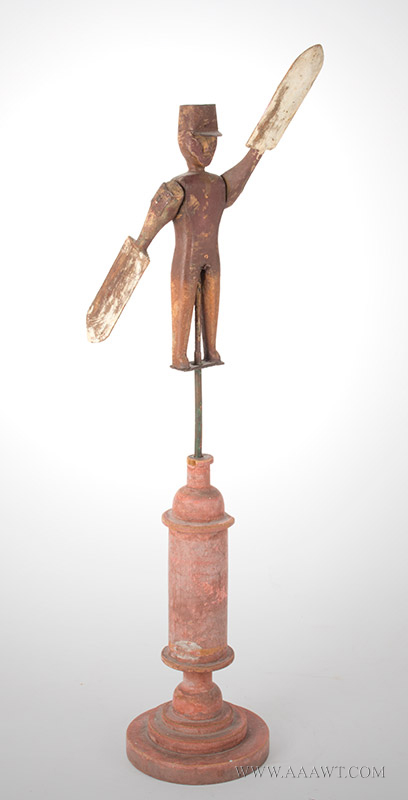 Whirligig, Man with Tin Hat, Original Condition and Surface History, Image 1