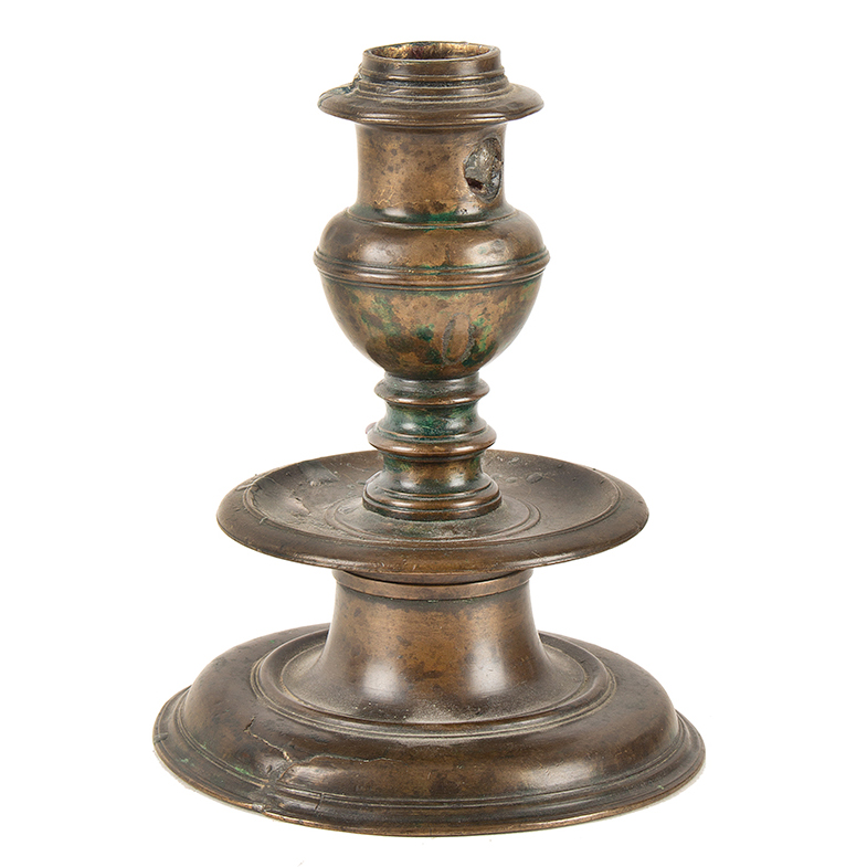 Antique Brass, Copper Alloy Candlestick, Image 1