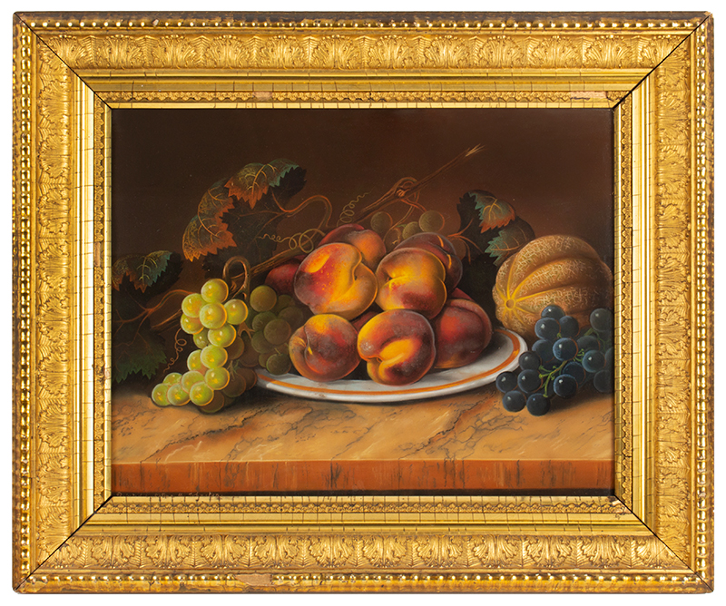 Still Life with Fruit, Pastel on Paper, American School, Image 1