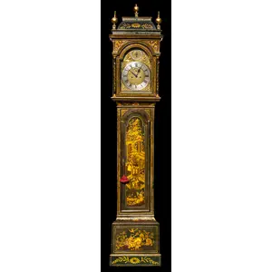 Japanned Lacquered Chinoiserie Tall Clock

