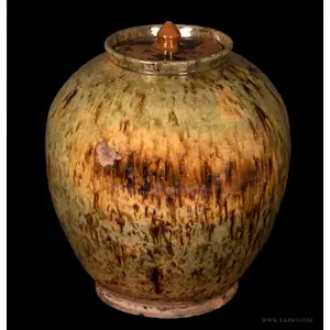 Redware Jar, Ovoid, Chinese Form, Outstanding Form and Glaze, Fine & Rare