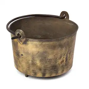 Brass Three-Legged Cauldron, Preserving Pan