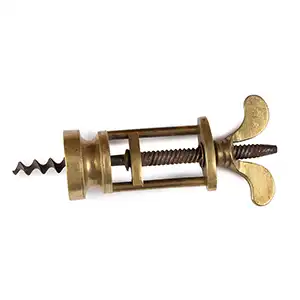 Corkscrew, Open Cage Bottle Grip with Fly-nut, Anonymous