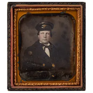 Daguerreotype, Navy Midshipman, Sixth Plate, Tinted & Gilt