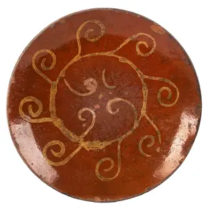 Redware Charger, Likely Huntington, Long Island, New York