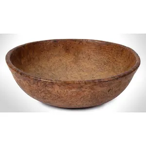 Ash Burl Bowl, Medium Size, Outwardly Flared Rim