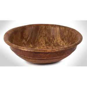 Ash Burl Bowl, Outstanding Defined Rim, Footed