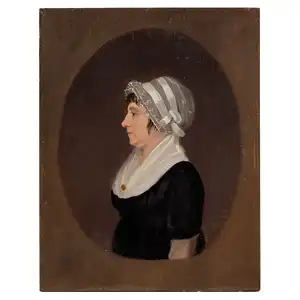 Jacob Eichholtz (1776-1842) Profile Portrait of Lady, Lancaster, Pennsylvania