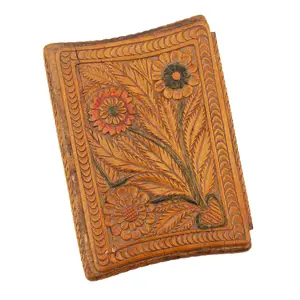 Carved Card Case, Foliate, Tavern Scene