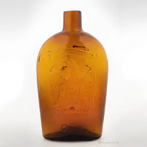 Double Eagle Flask, Brilliant Orange Amber, GII-118
