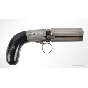 Pepperbox Pistol, Mariette Brevete, Four-Barrel, Serial Number 139, Marked "MARIETTE / BREVETE" on the front grip strap
