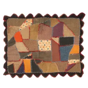 Nineteenth Century Table Mat... or Doll Quilt, Crazy Quilt Style