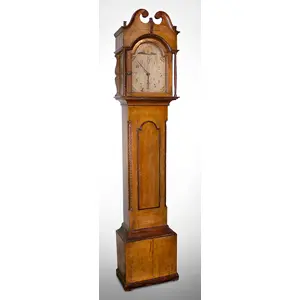 19th Century American Paint Decorated Tall Clock
