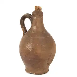 Antique Stoneware, Ovoid Jug, Beautifully Potted, 