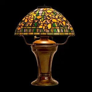 Tiffany Studios Leaded Daffodil Table Lamp