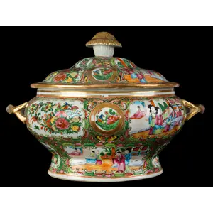 Chinese Export Rose Medallion Tureen & Cover