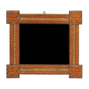 Tramp Art Frame, Two Layers of Complex Chip Carving, Great Surface
