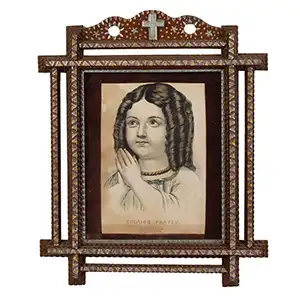 Tramp Art Frame, Victorian Religious