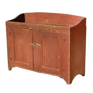 Nineteenth Century Dry Sink in Red Paint