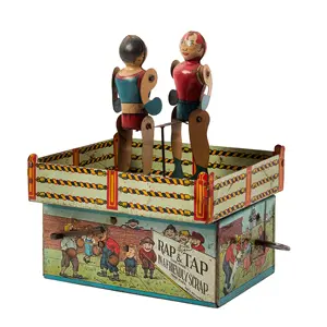 "Rap and Tap" A Friendly Scrap, Tin Wind-Up Toy