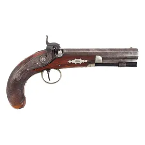 Great Coat Percussion Pistol, Likely English Made For American Market