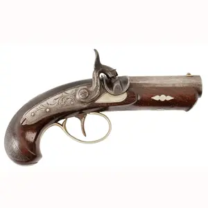 Derringer Pistol by Hawes & Waggoner of South Carolina, Extremely Rare Maker