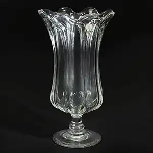 Blown Glass Celery Vase, Pittsburgh, 8 Pillar Mold Pattern