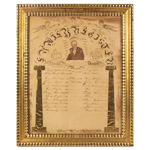 Family Register by David Abbe, Featuring a Fine Portrait of Andrew Jackson