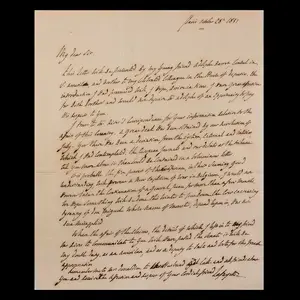 Marquis de Lafayette, ALS signed "Lafayette"