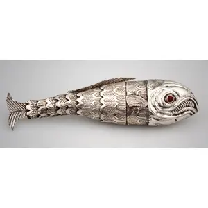 Silver, Etui, Fish Form