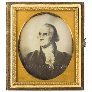 Daguerreotype, Iconic George Washington Portrait after Rembrandt Peal