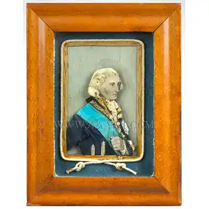 Horatio Nelson Portrait, Mixed Media, Lithograph Face