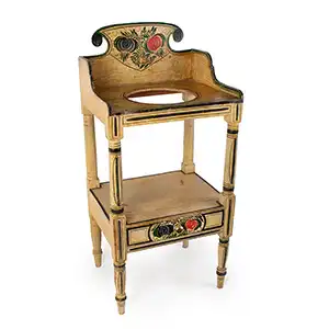 Washstand, Paint Decorated Basin Stand, A Fine Example
