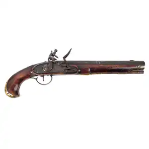 Flintlock Kentucky Style Pistol, Likely Southeastern Pennsylvania, Original Condition