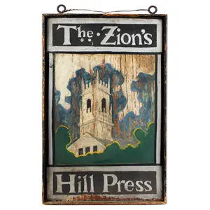 Antique Trade Sign, The Zions - Hill Prefs