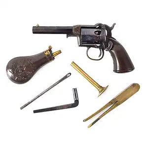 Remington Beals 1st Model Pocket Revolver, Original Factory Box. 3-Inch .31 Caliber Octagon Barrel, 5 Shot Round Cylinder, Serial Number: 176