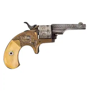 Colt Open Top Pocket Model Revolver, Engraved Special Factory Engraving