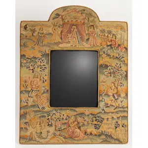 Mirror, Embroidered Frame in the 17th Century Style