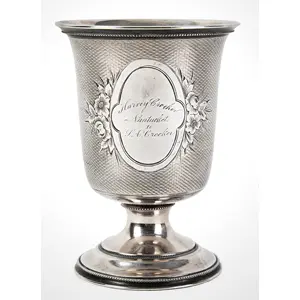 Coin Silver Standing Cup,
Presented, Nantucket