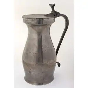 Antique, Massachusetts Pewter Measure, Half Gallon
