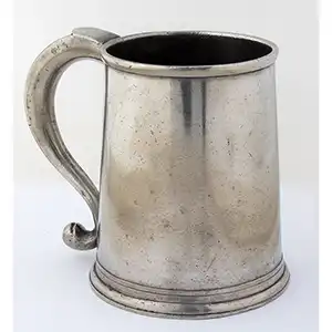 Antique Pewter, Quart Mug, Parks Boyd, 5.5-Inch