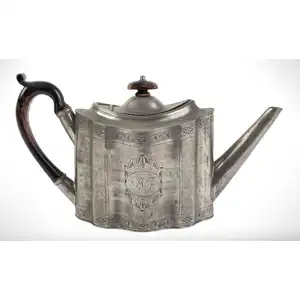 Pewter Teapot, Drum Shape, Broadhead, Gurney, Sporle & Company